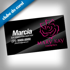 Cartão de Visita Mary Kay Clube do Corel