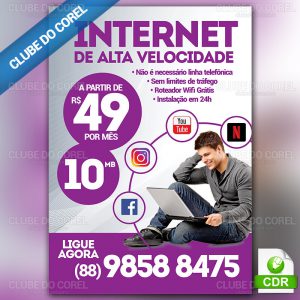 Panfleto Provedor Internet Modelo Pronto CorelDRAW Clube do Corel