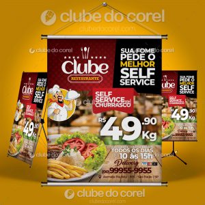 Banner Modelo Pronto Restaurante Clube do Corel Imagem 01