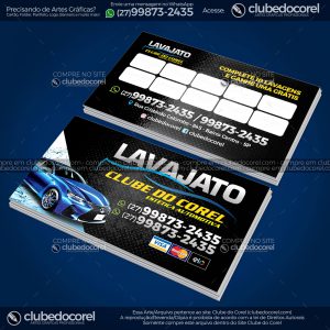 Cartão de Visita Lava Jato modelo Pronto COrelDRAW 3