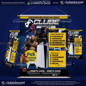 Banner Loja Games Playstation Ps5 Ps4 XBox Jogos Clube do Corel 01