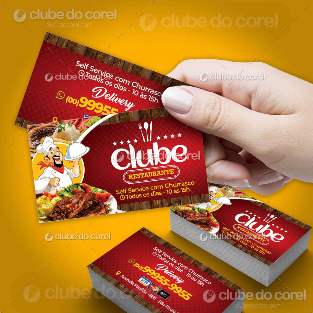 Cartao de Visitas Restaurante Clube do Corel Imagem 03 Cartao de Visitas Restaurante Clube do Corel Imagem 03