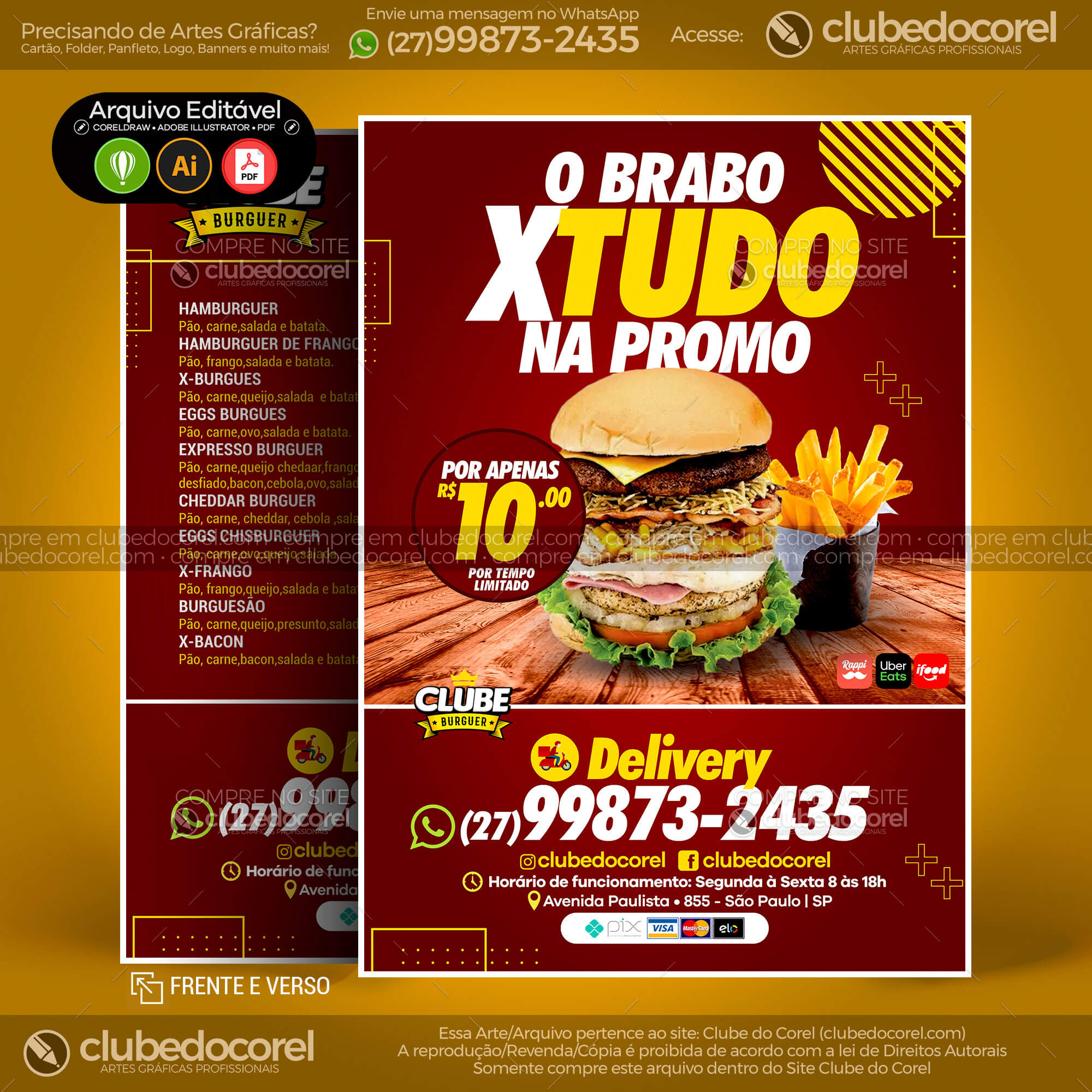 Panfleto Flyer X Tudo Promocao CDR AI PDF 02 Clube do Corel 01