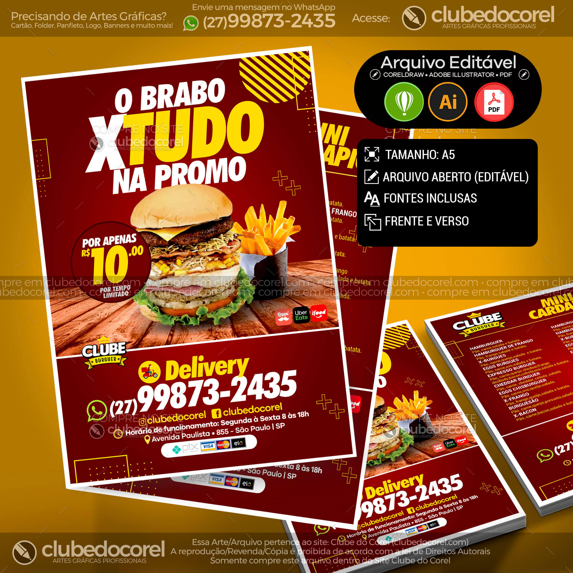 Panfleto Flyer X Tudo Promocao CDR AI PDF 02 Clube do Corel 02