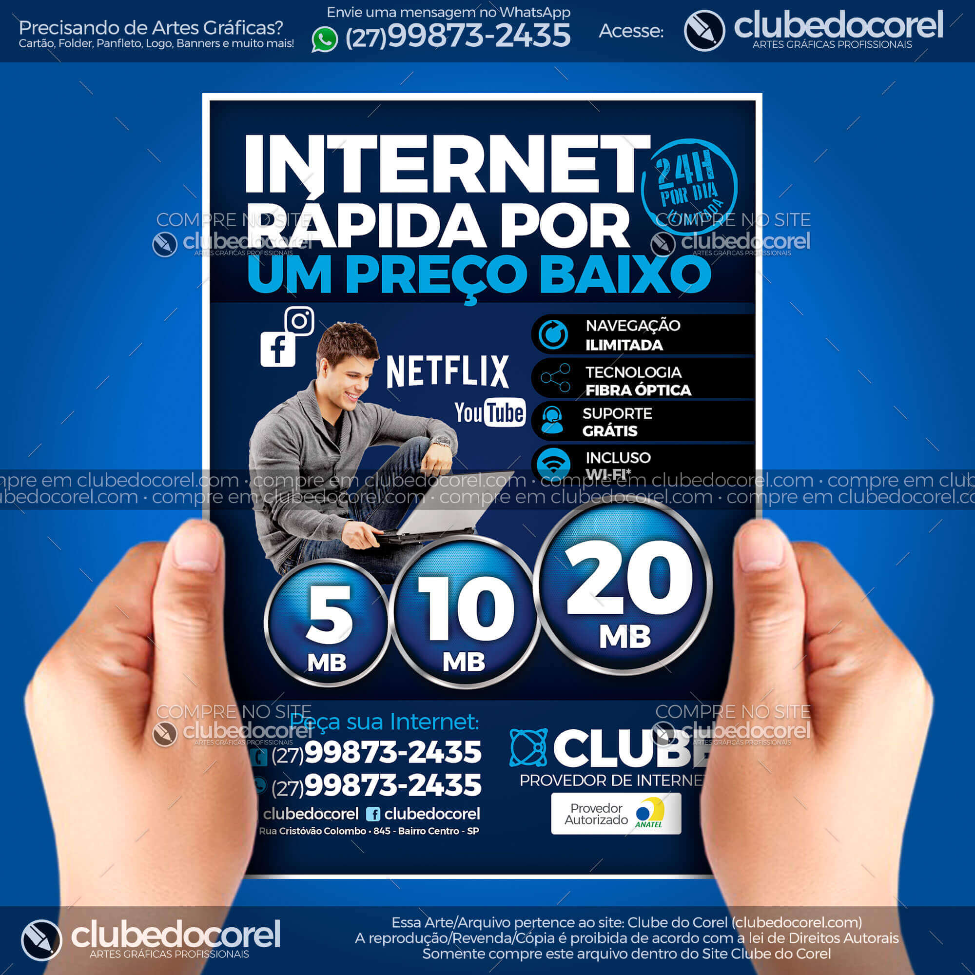 Provedor Internet Panfleto Clube do Corel 03