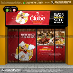Fachada Restaurante Clube do Corel CDR PDF AI Clube do Corel