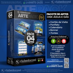 Pacote Artes Disk Agua e Gas CDR PDF AI Clube do Corel 01
