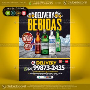 Panfleto Flyer Delivery Bebidas 01 Clube do Corel 01