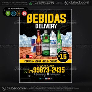 Panfleto Flyer Delivery Bebidas 03 Clube do Corel 01