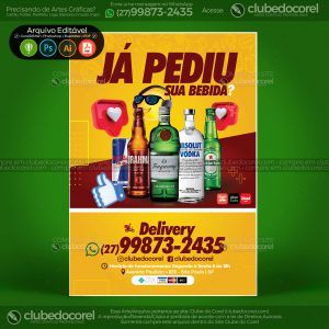 Panfleto Flyer Delivery Bebidas 04 Clube do Corel 01