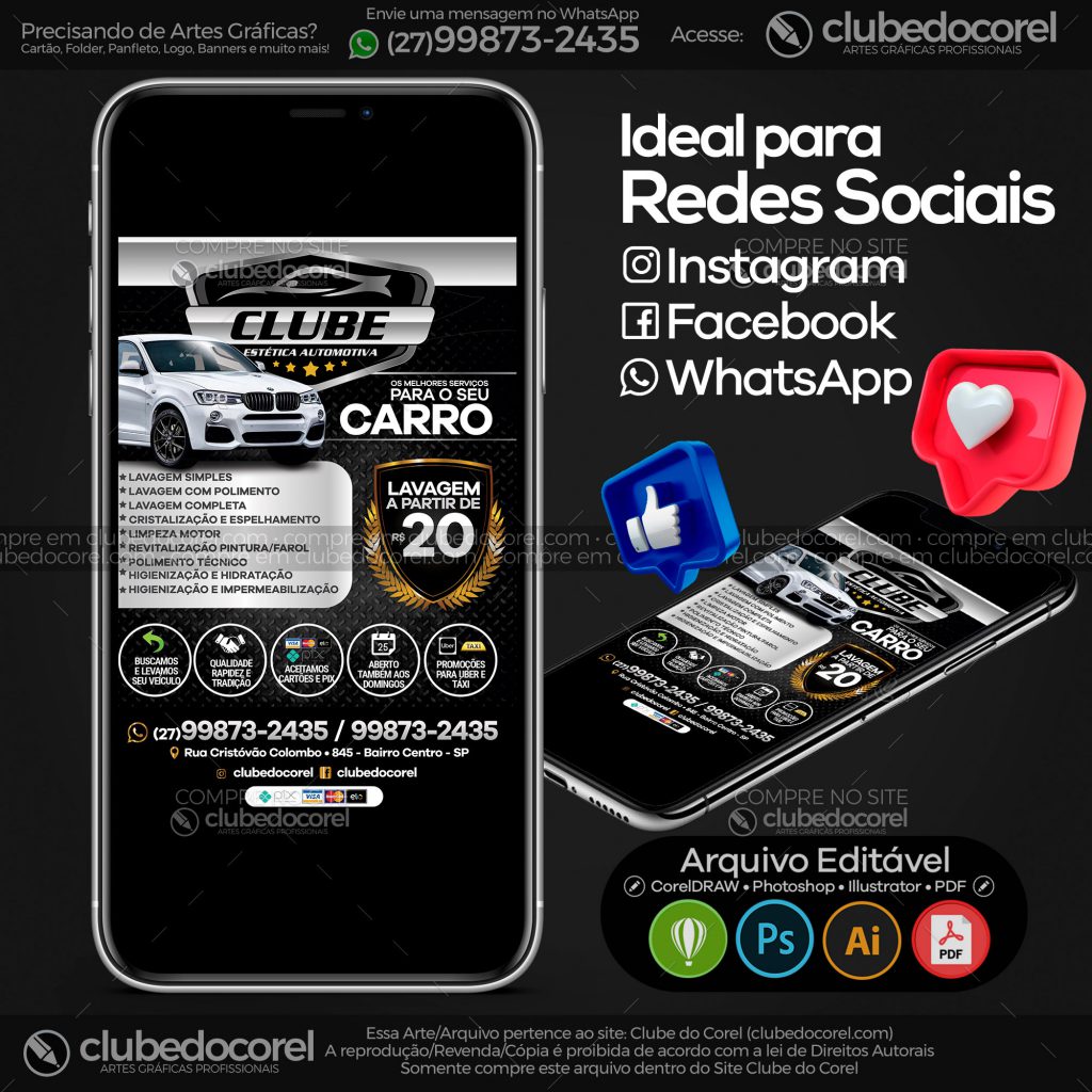 Panfleto Flyer Lava Jato Estetica Automotiva 01 Clube do Corel 03 Panfleto Flyer Lava Jato Estetica Automotiva 01 Clube do Corel 03
