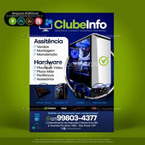 Panfleto Flyer Informatica 02 Pc Gamer Clube do Corel 01