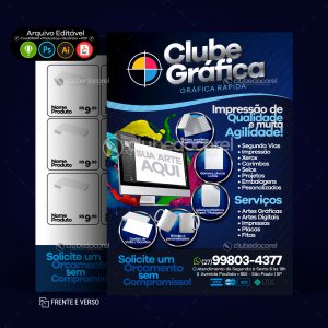 Panfleto Flyer Arte Post Banner Grafica Rapida Digital Sublimacao Brindes Clube do Corel 01 01
